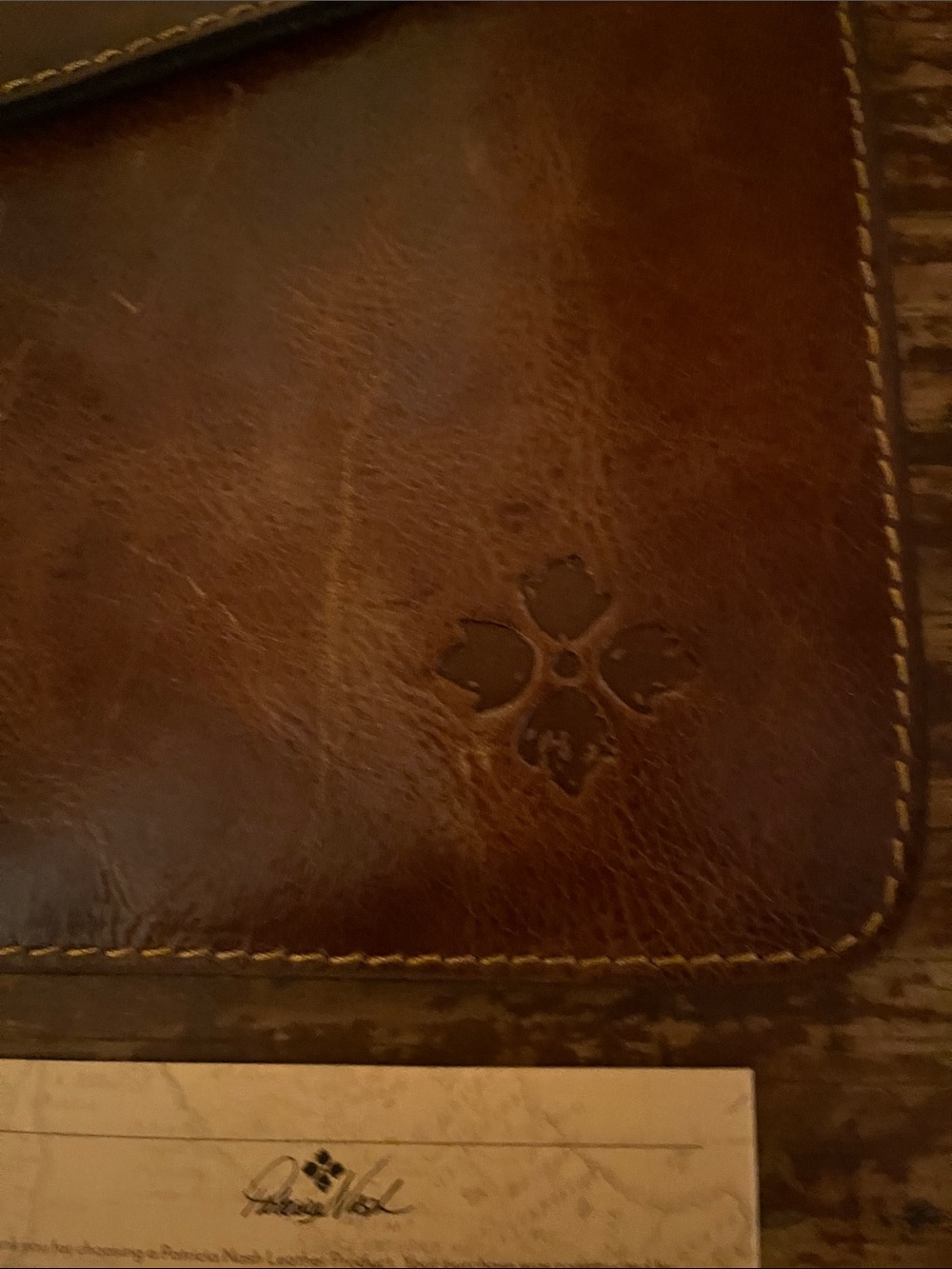 Patricia Nash Leather Envelope
Clutch in Cognac / Heritage Collection - Picture 3 of 9